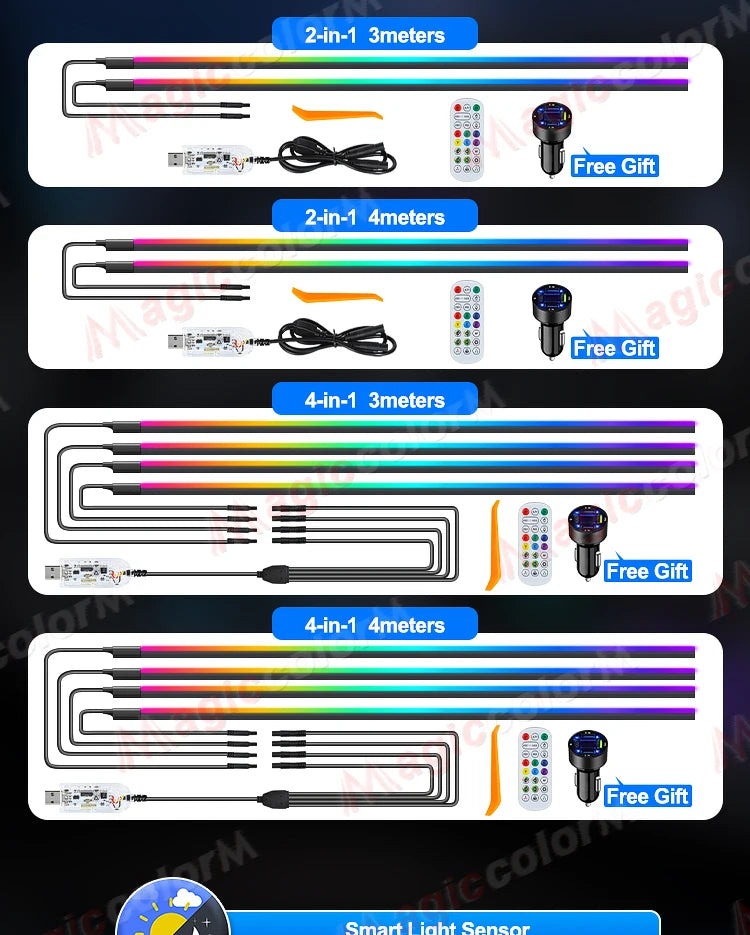 Symphony Car Door Frame Ambient Lights Universal