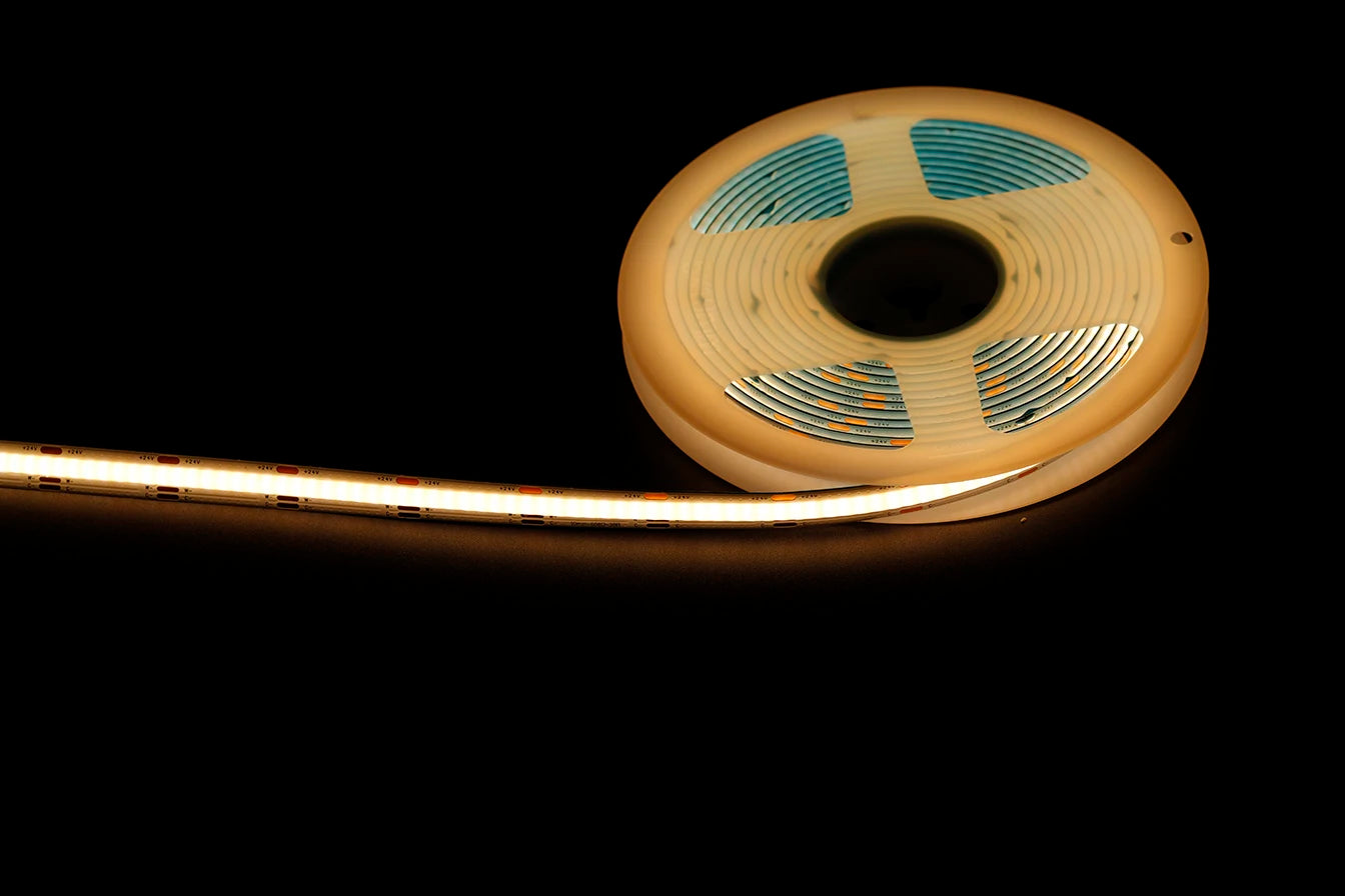 DC24V 2700K-6500K CCT COB FOB LED Strip Light 608LEDs
