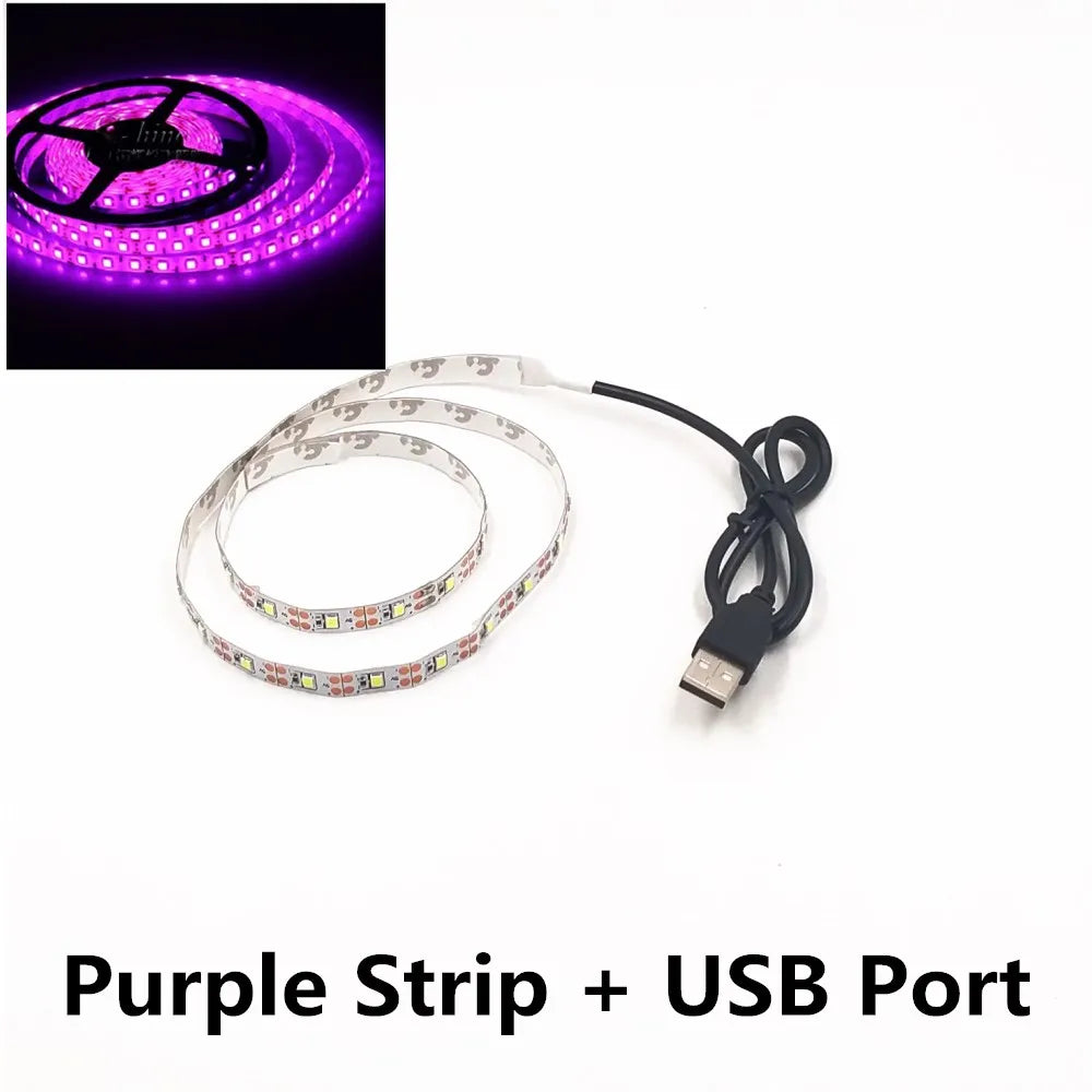 5M USB LED Strip Light SMD Ribbon Ceiling Cabinet Light
