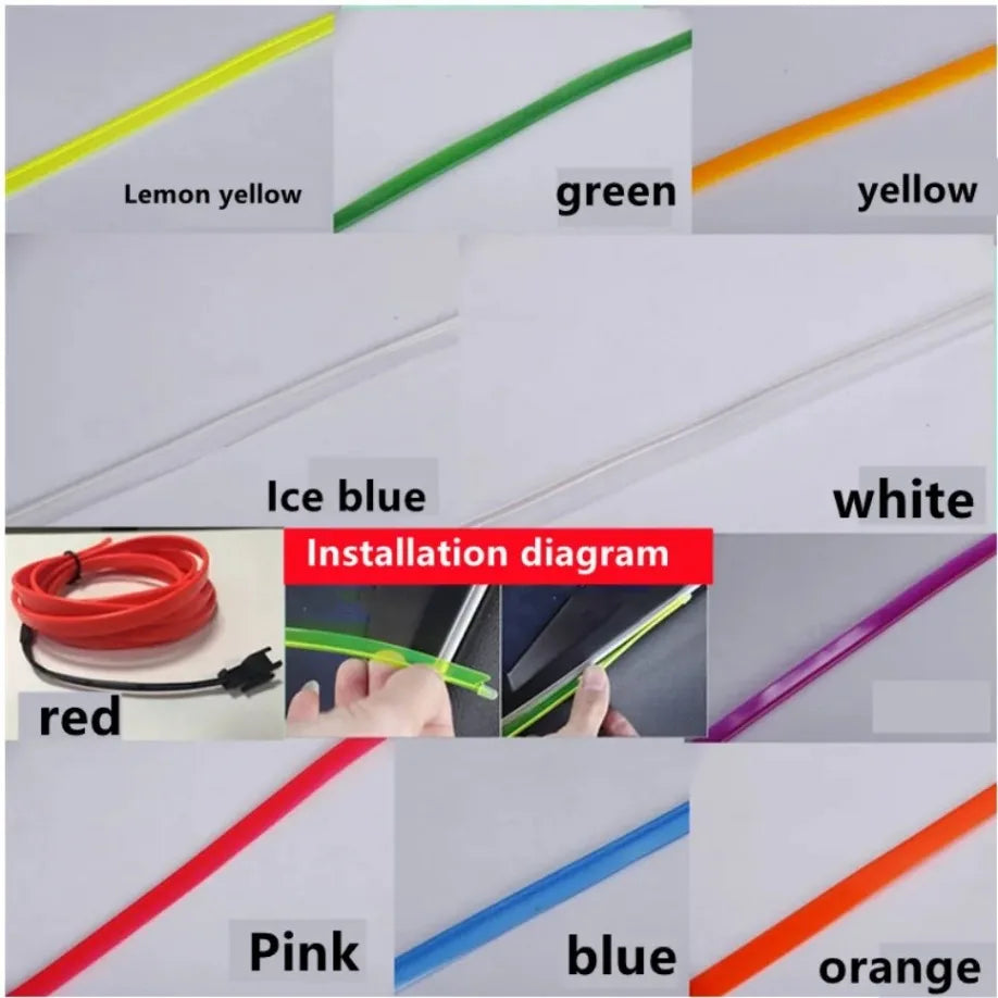 1M/2M/3M/4M/5M Flexible Neon Light EL Wire Led Neon Led Strip