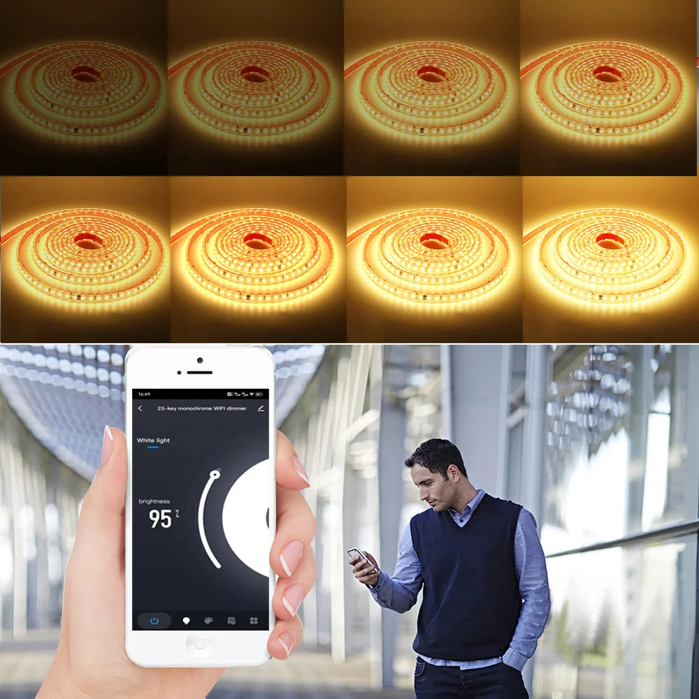 220V Wall Touch LED Strip Light Wifi Bluetooth Remote Control