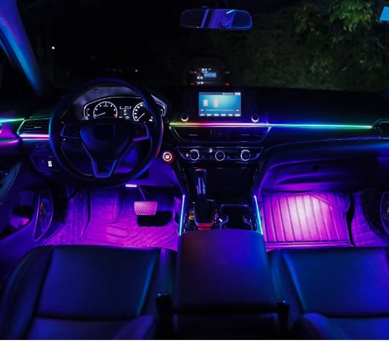 18 in 1 Led Car Ambient Lights 213 64 Color RGB
