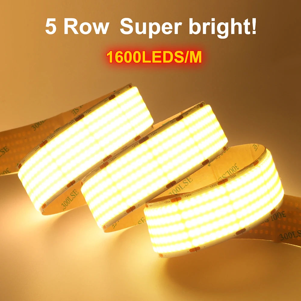 LED Strip Super Bright Flexible Tape High Density Linear Lights