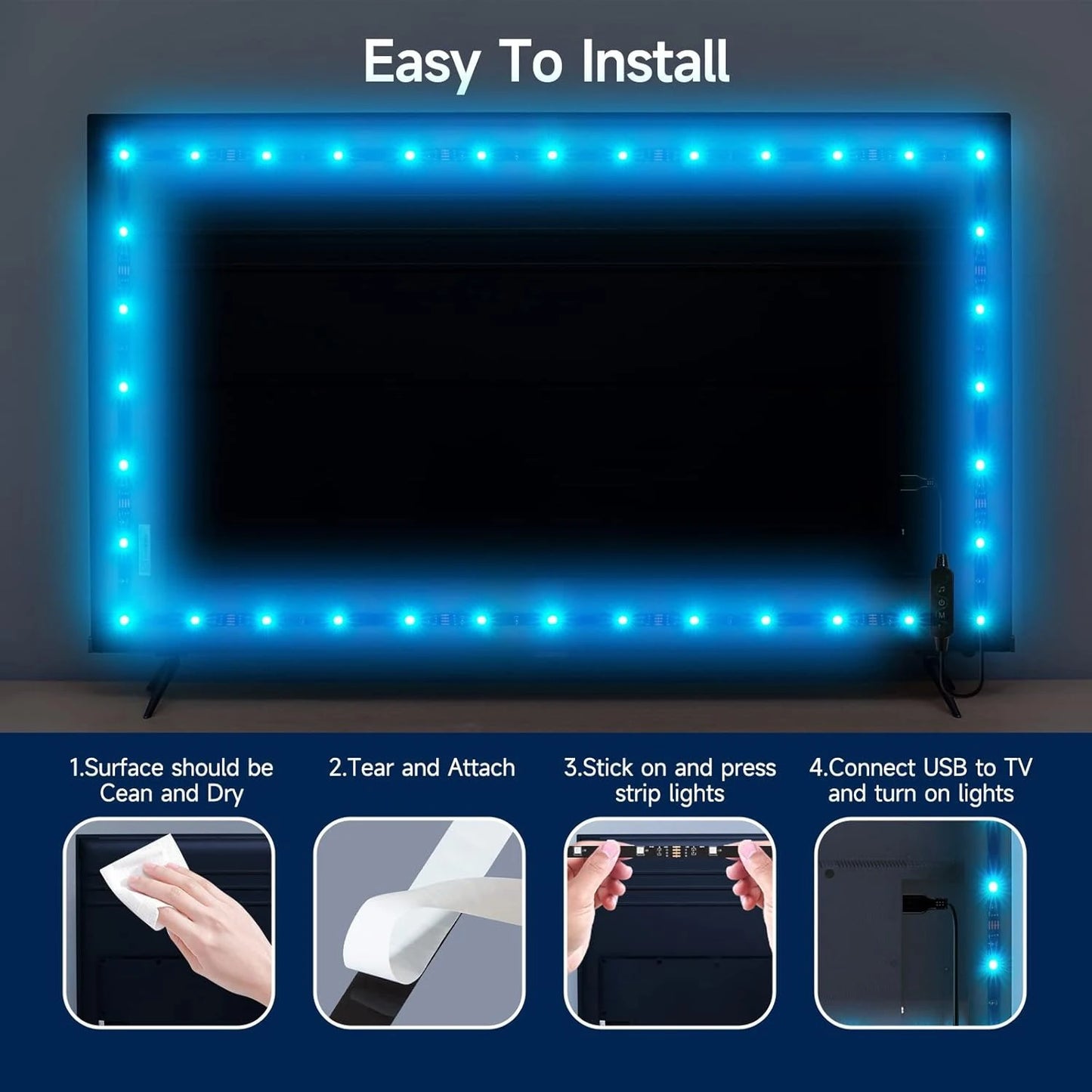 Wifi Rgb Led Strip Lights 5050 Tv Backlight Smart Led Tape Light