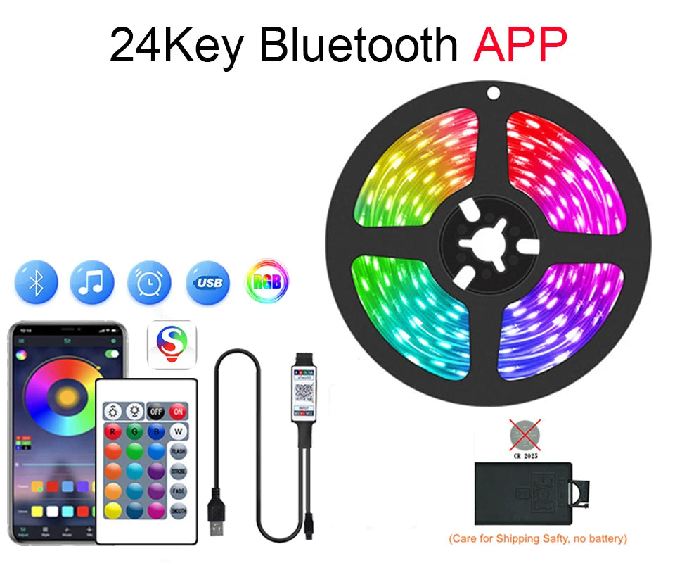 Smart Led Lights Strip TV Smart Bedroom Lighting Bluetooth