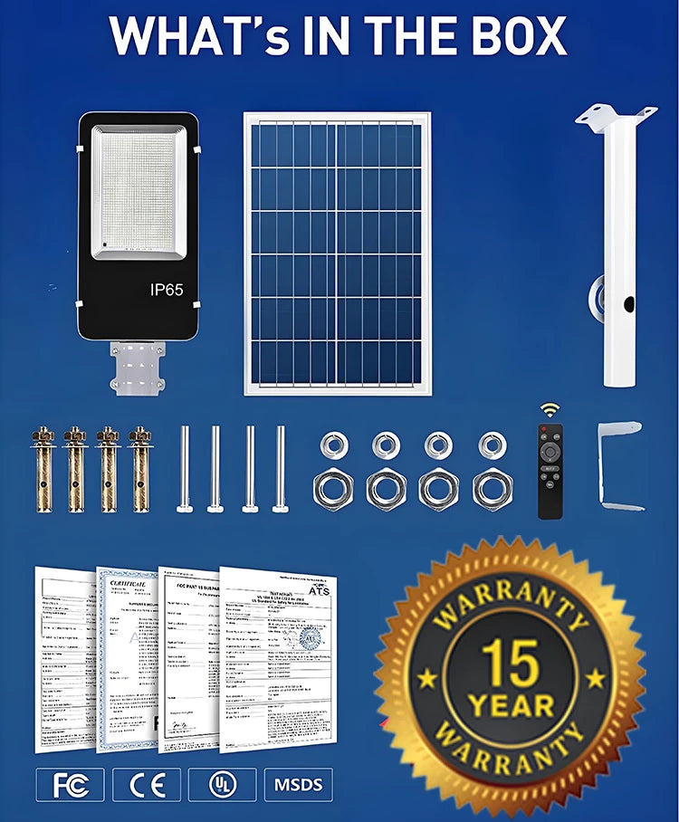 Led Outdoor Solar Street Lamps With Remote Control