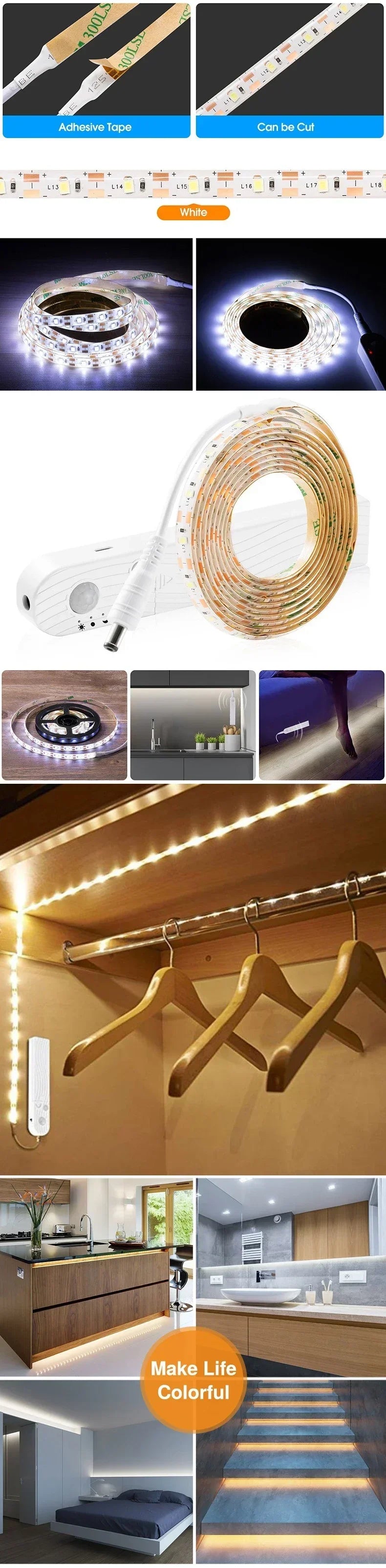 LED Strip Light Touch Sensing Flexible Lights Tape