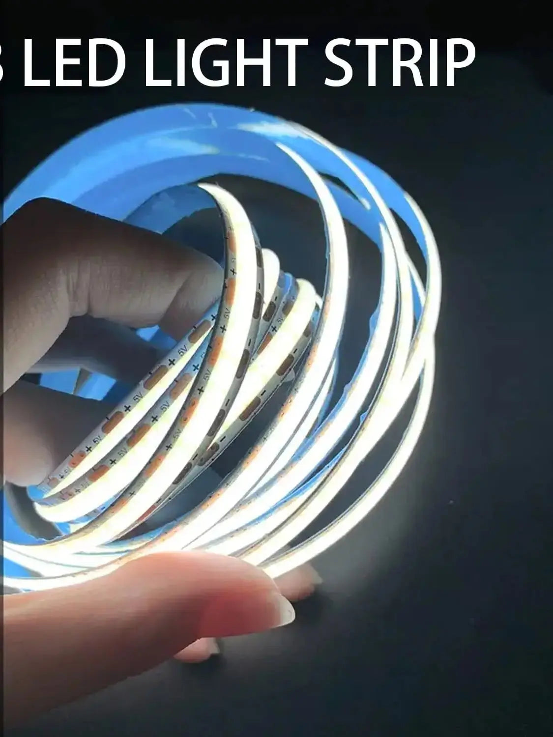 1M-5M USB LED Strip Light 5V 320LEDs/M COB Touch Sensor