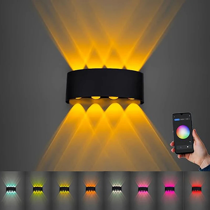 Smart RGB Outdoor Light,2700K-6500K Ambience Wall Lights