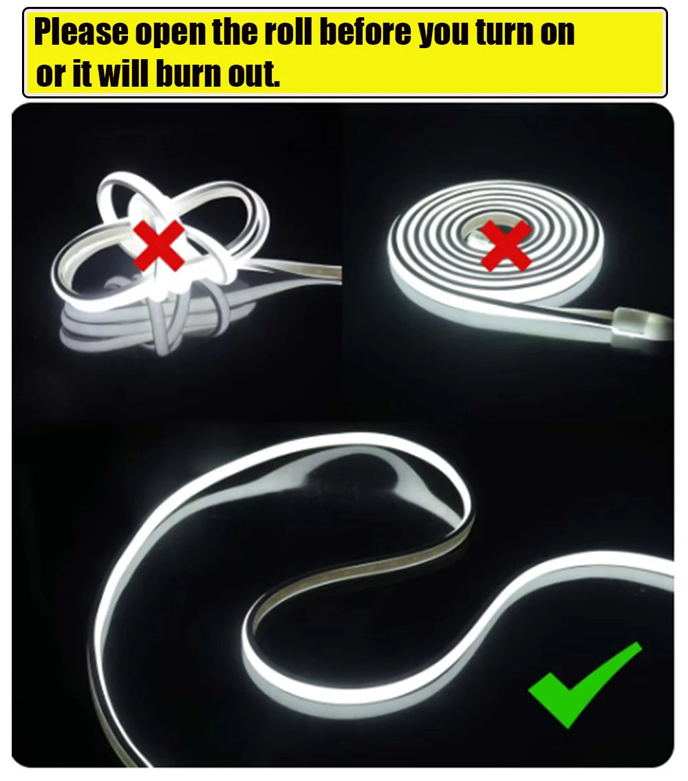 AC 220V COB Strip 240Leds/ Flexible Ribbon LED Light