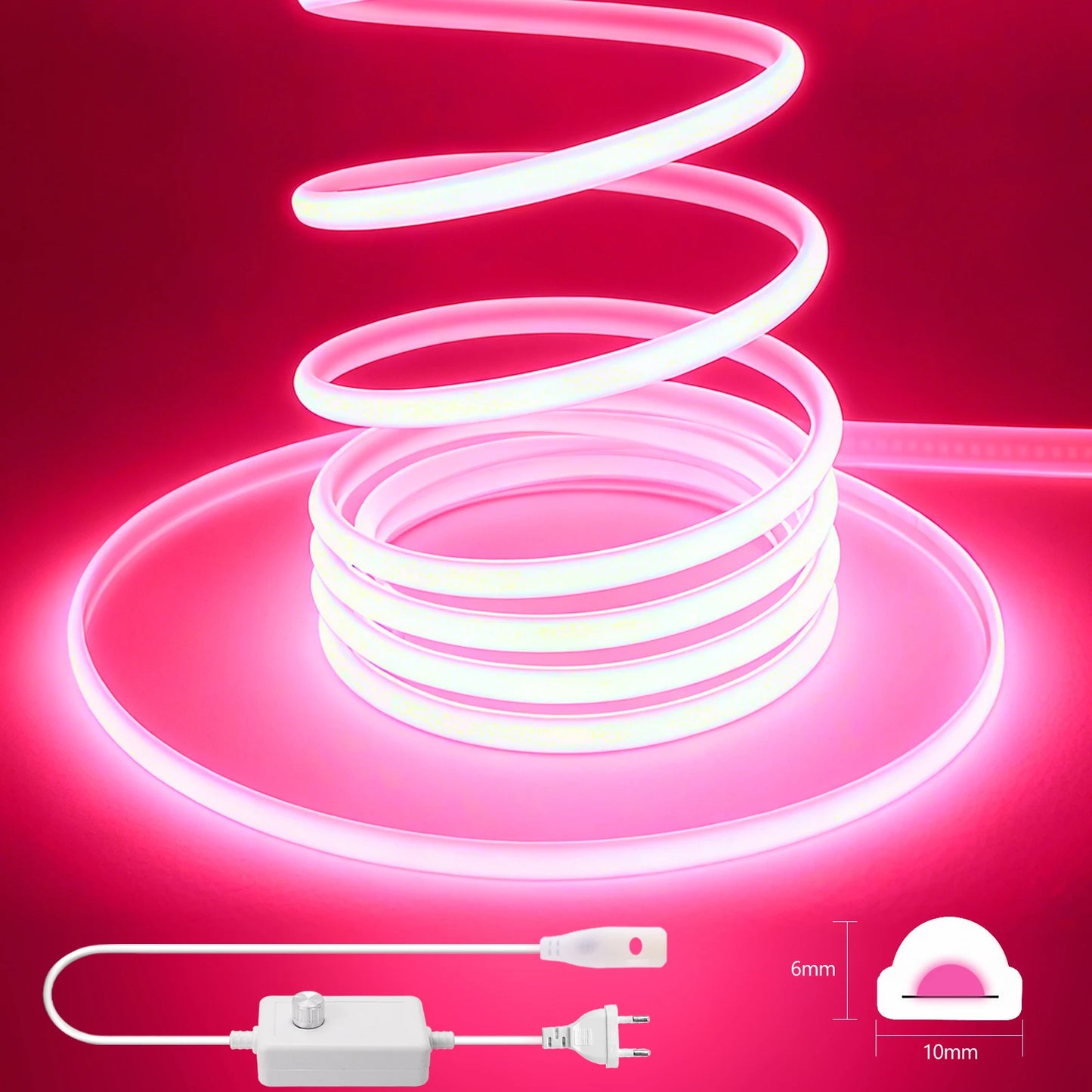 220V COB LED Light Strip IP65 Waterproof Ribbon Tape