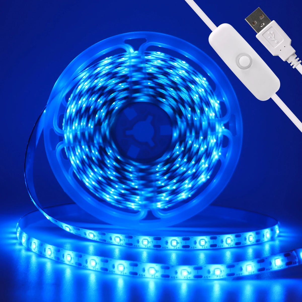 USB LED Strip Light DC5V 2835 With Dimmer/ON OFF Switch
