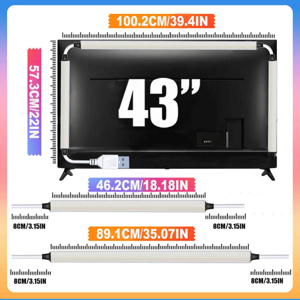 5V Usb Smart Tv Led Lights desktop light PC Tv Led Backlight