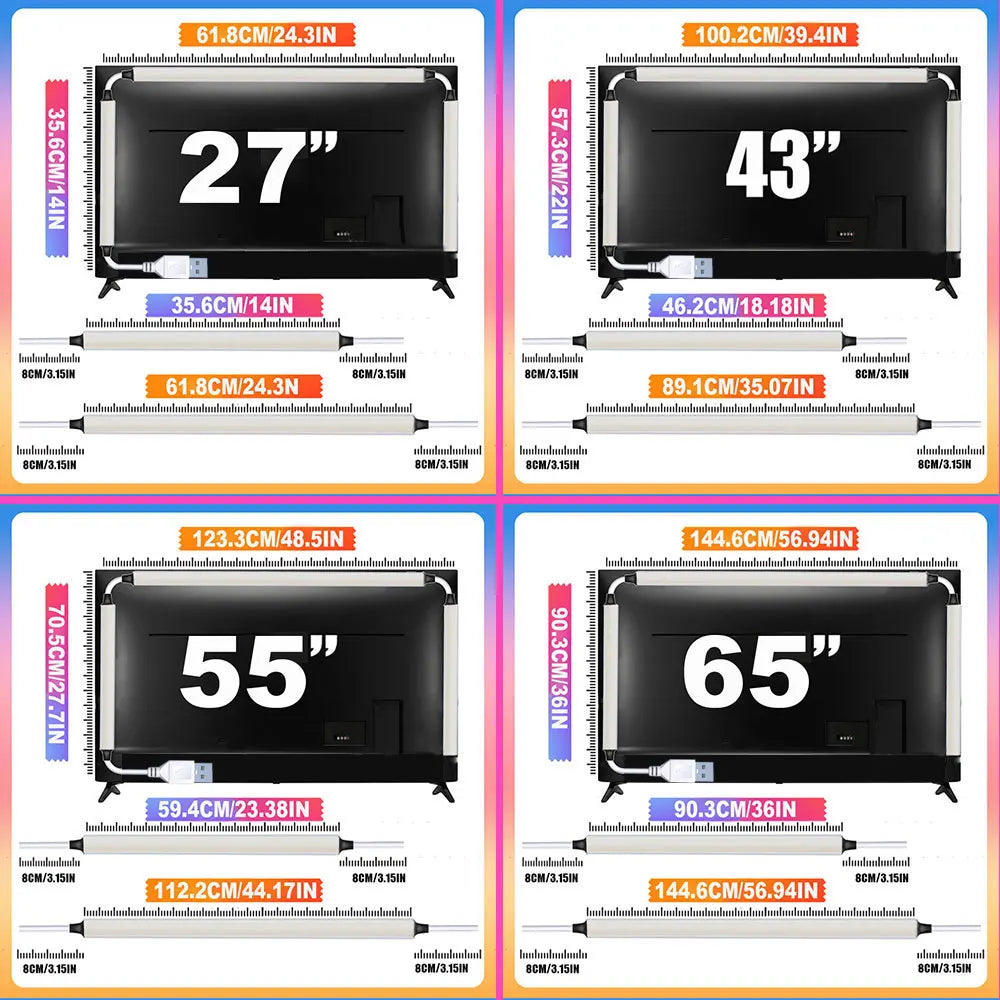 5V Usb Smart Tv Led Lights desktop light PC Tv Led Backlight