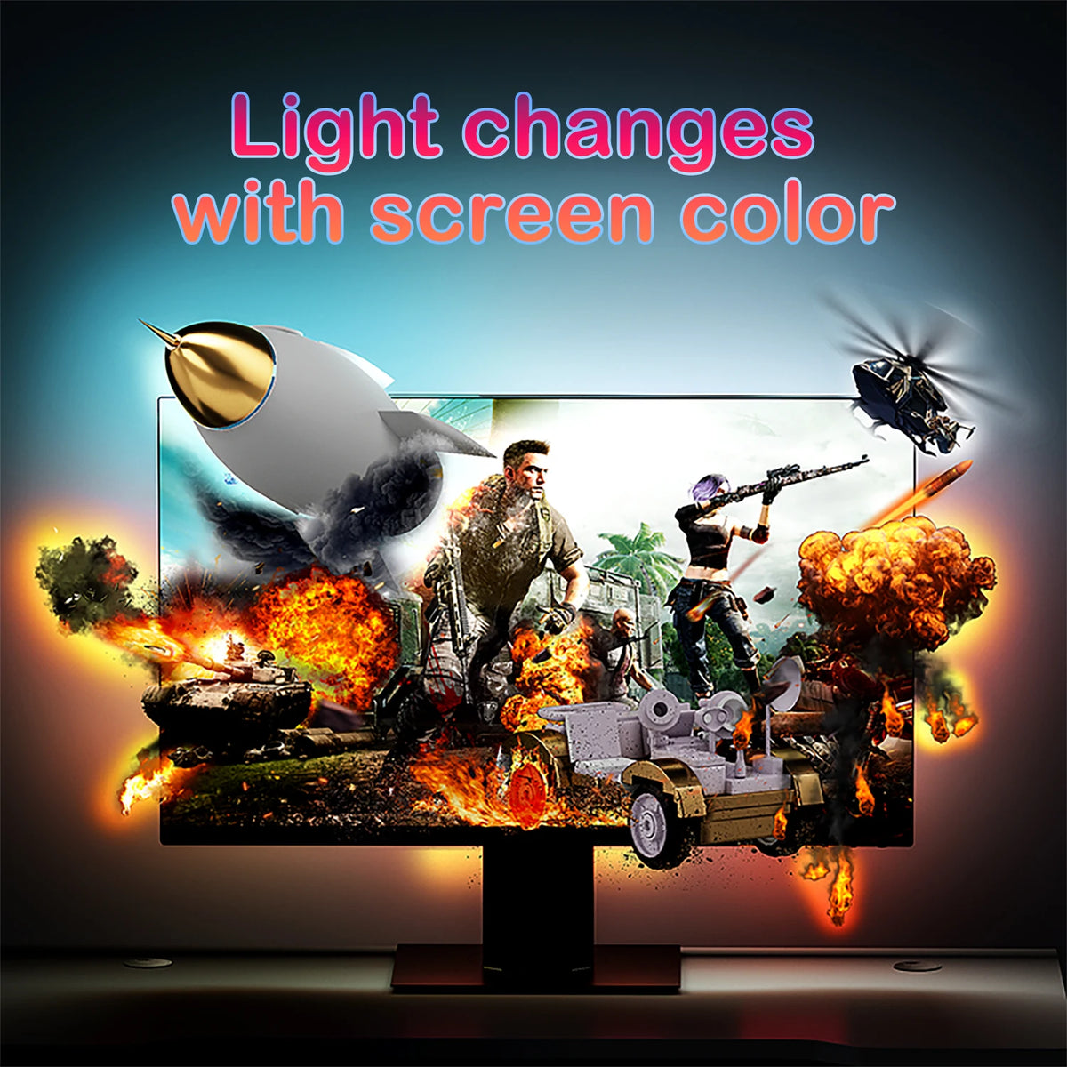 Smart LED Gaming Strip Light Computer Monitor Backlight Sync Strip Light