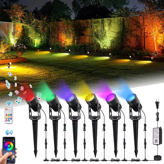 2/4/6/8PCS RGB Smart App LED Garden Lights