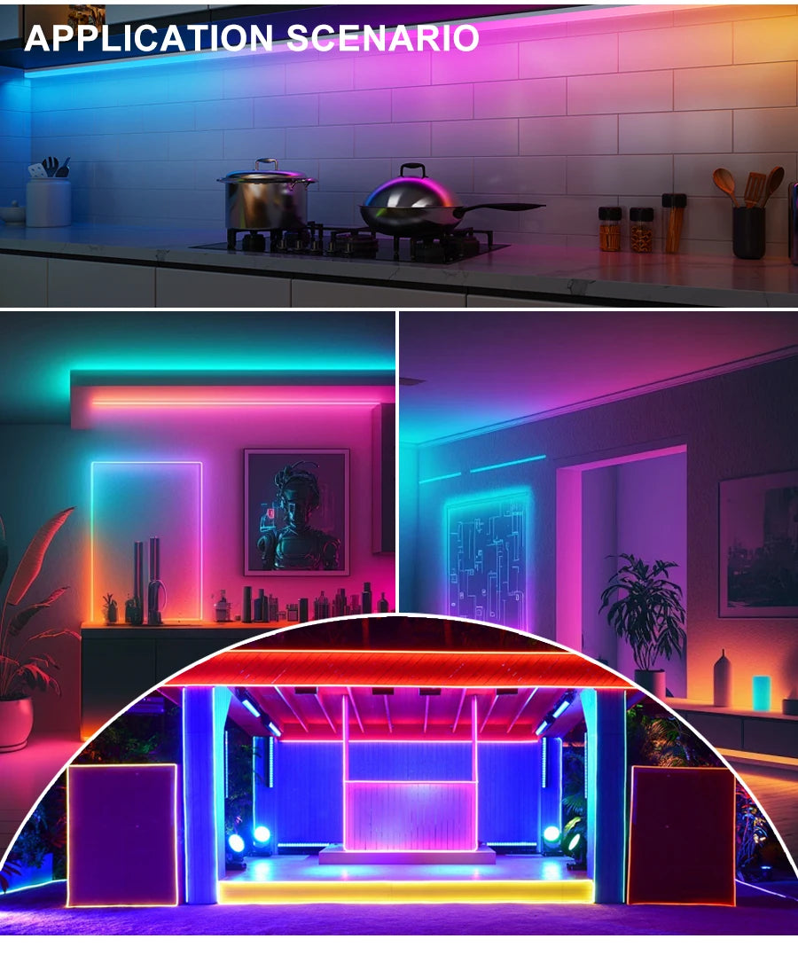 RGB-IC COB LED Strip with Tuya Wifi Controller LED Tape