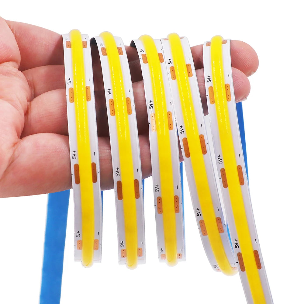 5V USB COB LED Strip Light 3Keys Touch Dimmable ON/OFF Switch