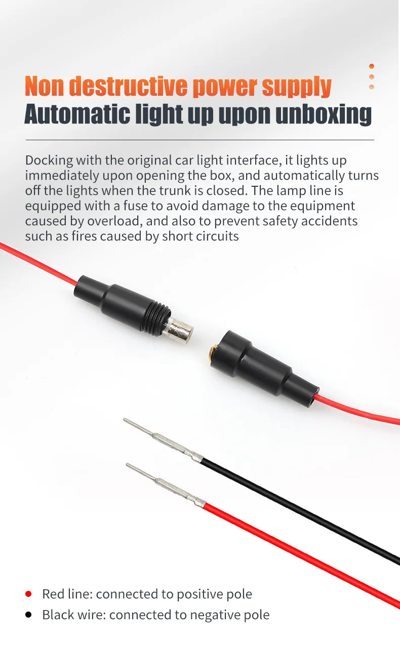 Car Trunk Dynamic Flowing Light Strip On/Off Scanning Trunks