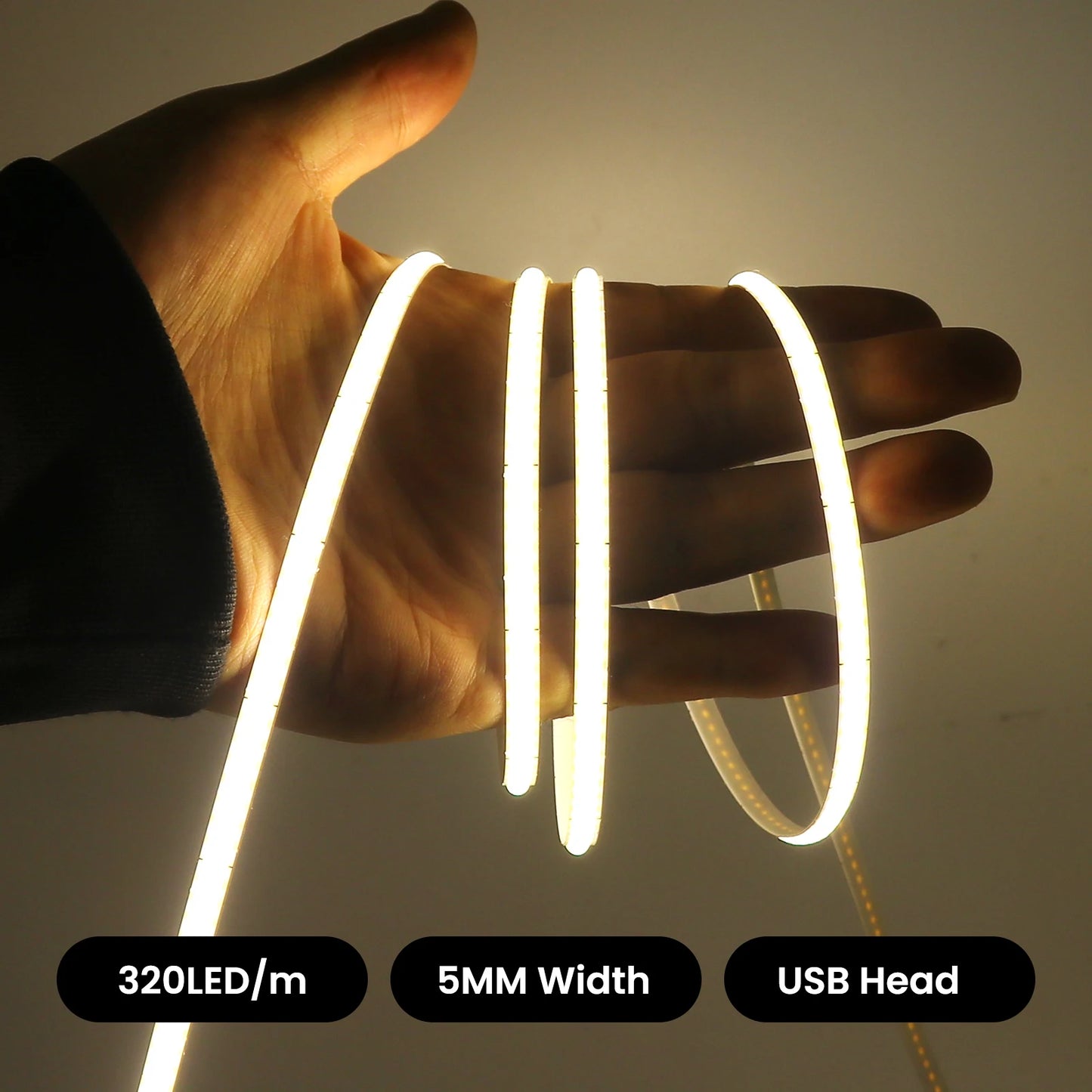 DC 5V 12V COB LED Strip  COB LED Tape Light Bar Lighting