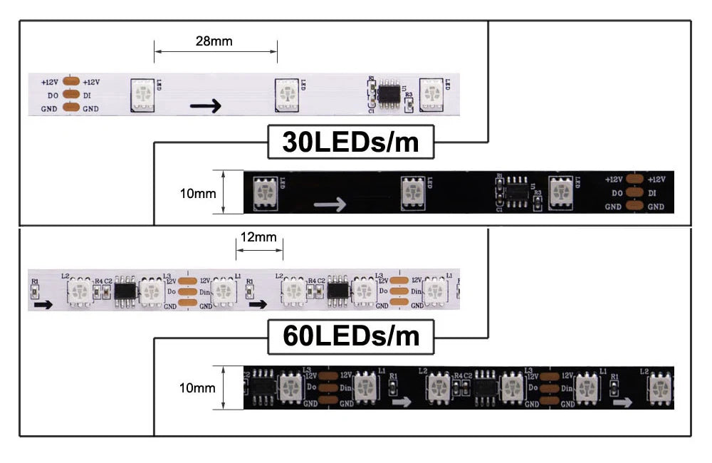 WS2811 WS2812B WS2813 WS2815 5050RGB LED Strip Lights