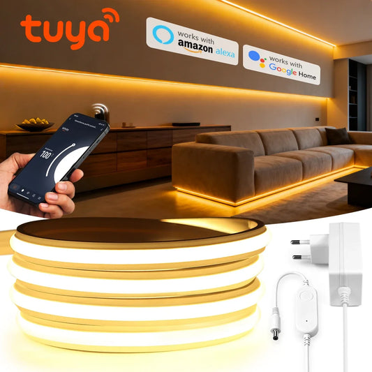 Latest DC24V COB Neon LED Strip Light Solid Silicone Tube