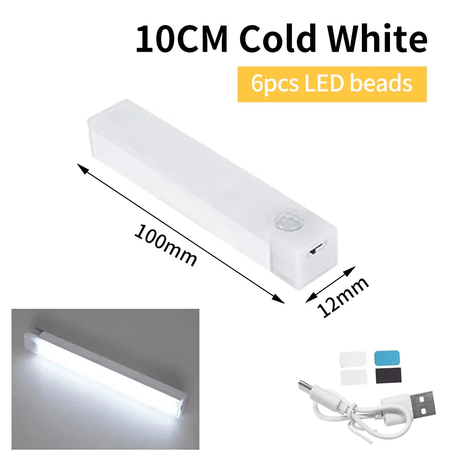 Motion Sensor LED Cabinet Light Rechargeable Induction Night Light