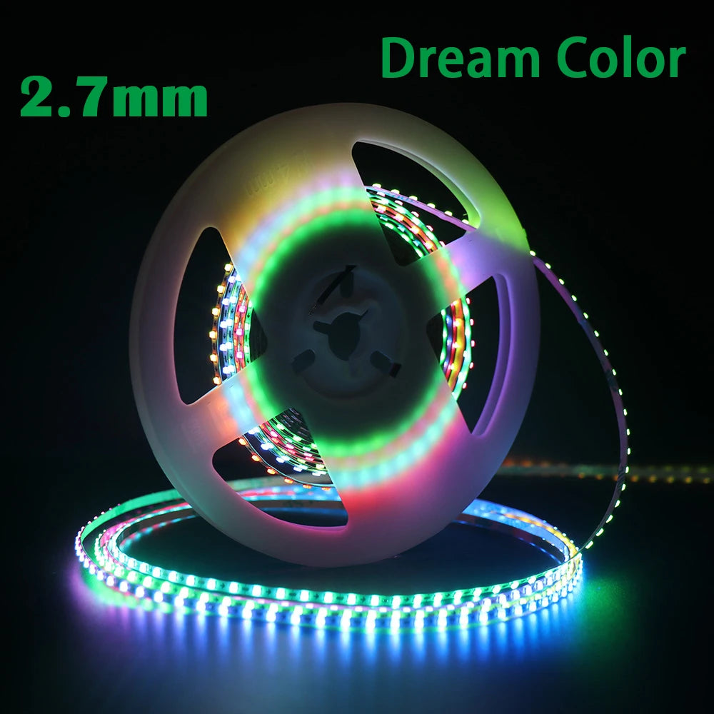 Super Thin Led Strip Lights 2812b SPI RGB Strip Dream Color