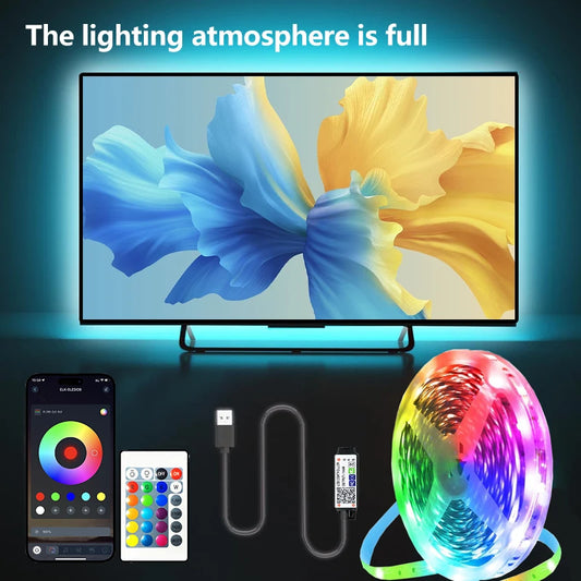 5V LED strip lamp RGB with USB 24 key Bluetooth remote control