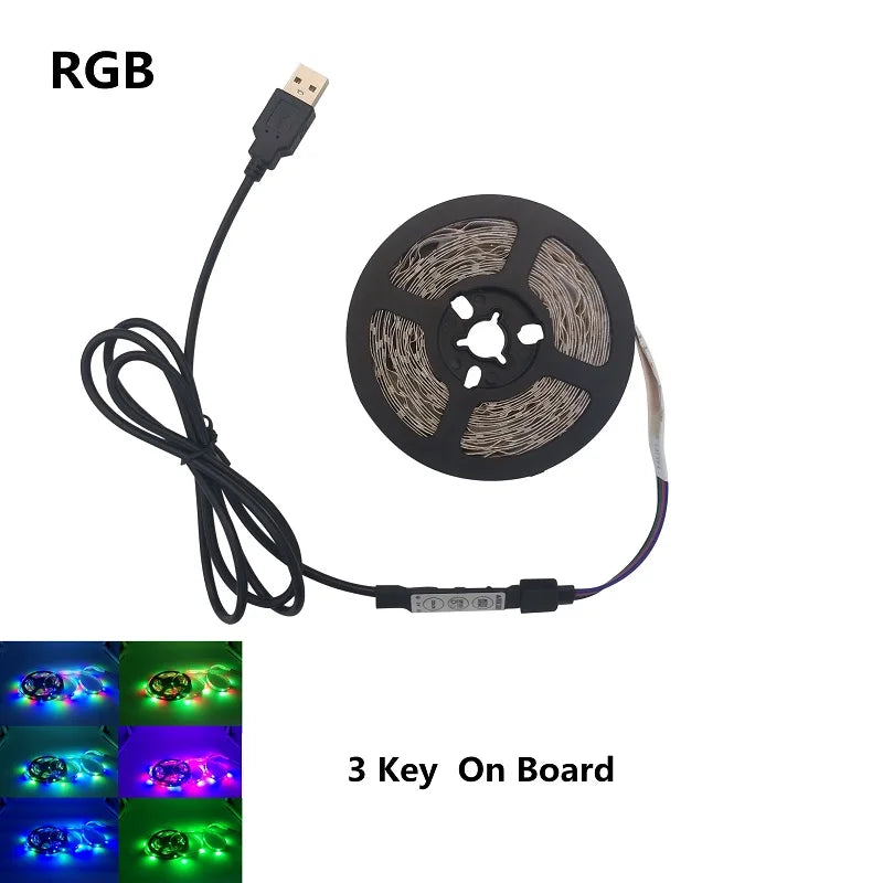 5M USB LED Strip Light SMD Ribbon Ceiling Cabinet Light