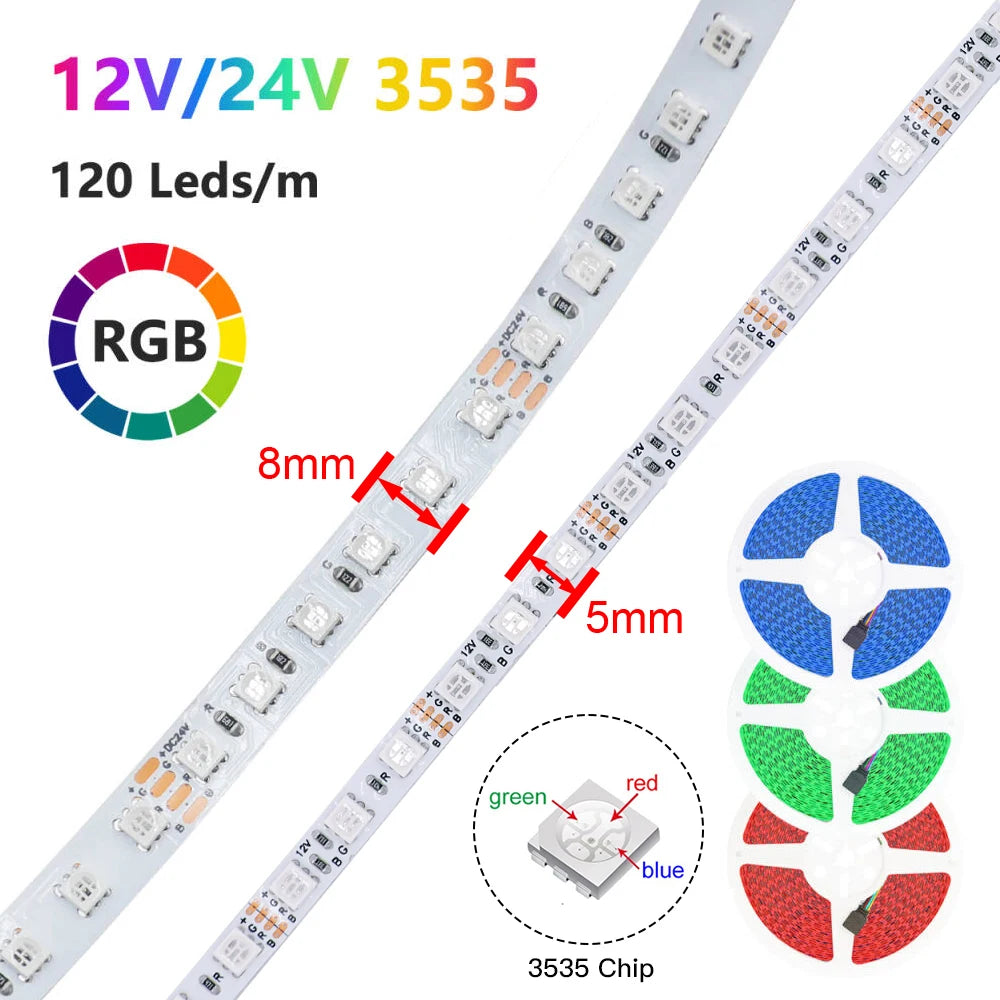 PCB RGB LED Strip Light 5m Flexible Adhesive Tape