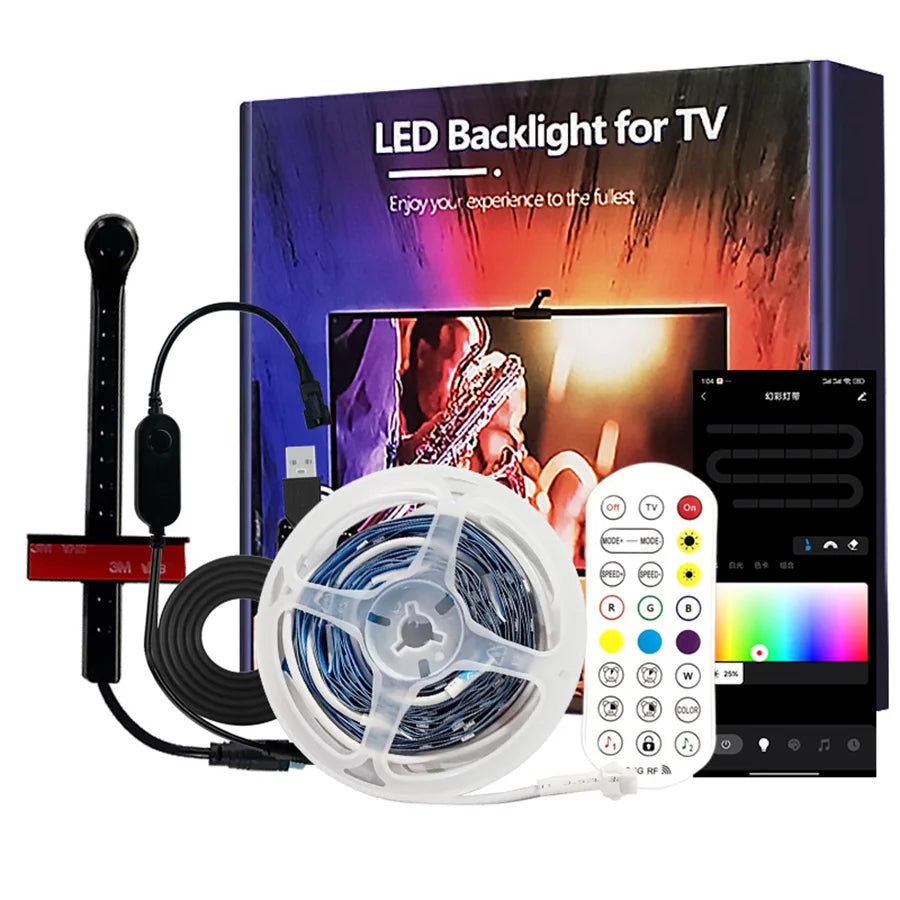 TV Led Backlight RGBIC LED Strip Lights with Camera Sensor App Control