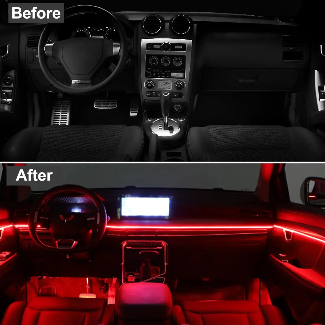 Car Interior Atmosphere Light Strip 5M EL Wiring Decorative