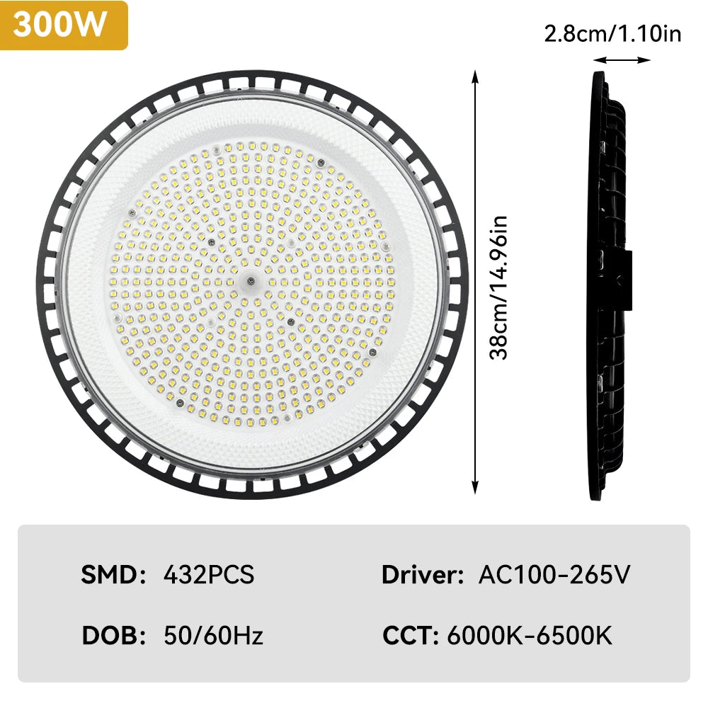 LED Industrial Light 100W 150W 200W UFO Bay Lights Super Bright
