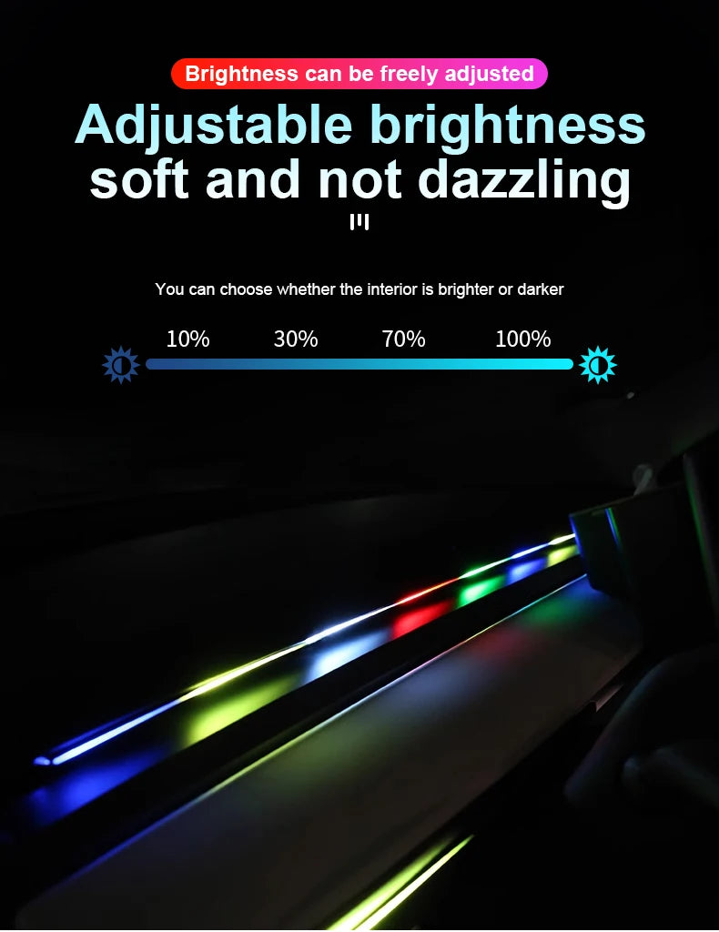 Led Streamer Car Ambient Light Full Color RGB Strip