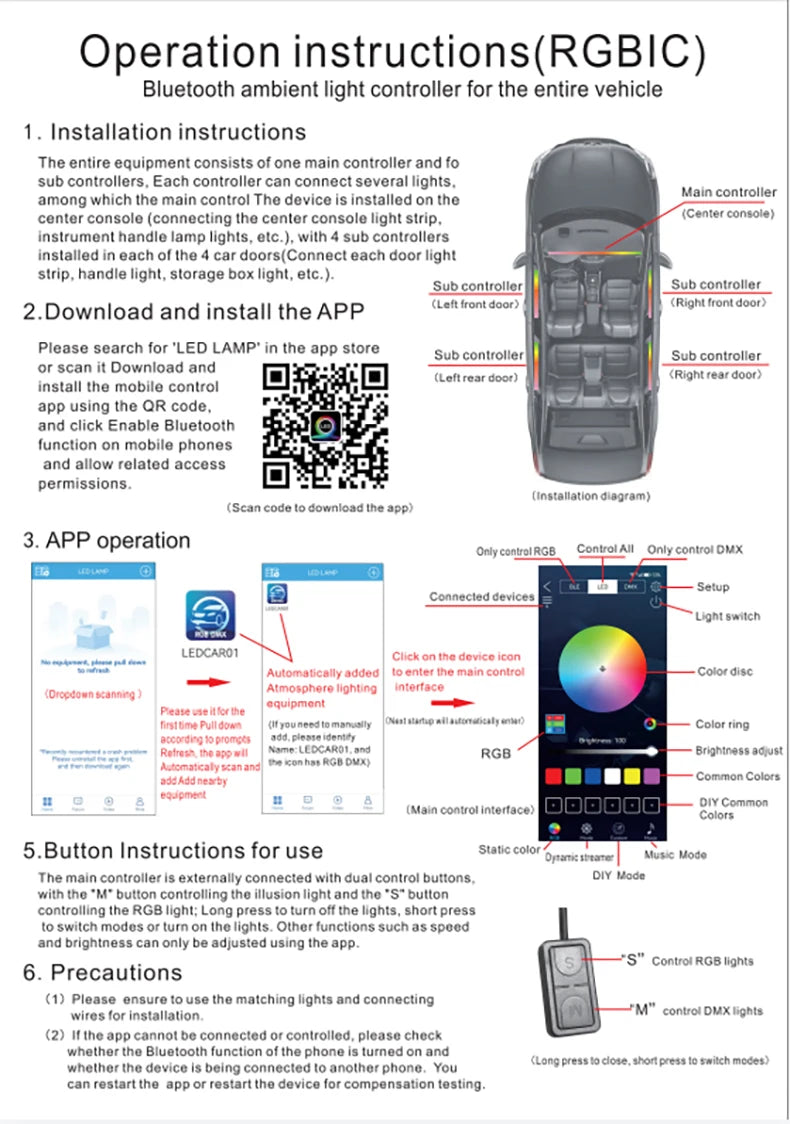 LED Symphony Ambient Light Car Interior Full Color