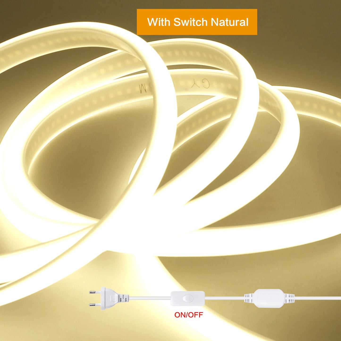 AC 220V Dimmable COB LED Neon Strip With Dimmer Lighting