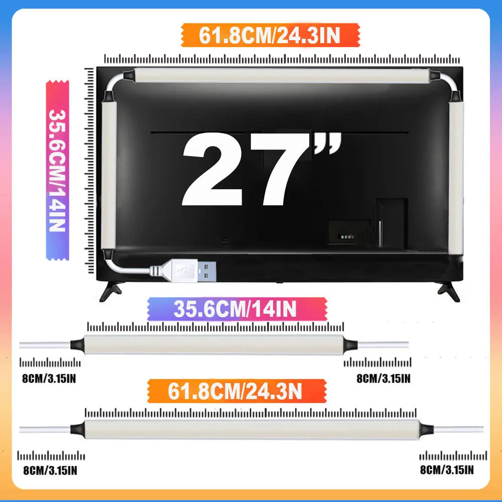 5V Usb Smart Tv Led Lights desktop light PC Tv Led Backlight