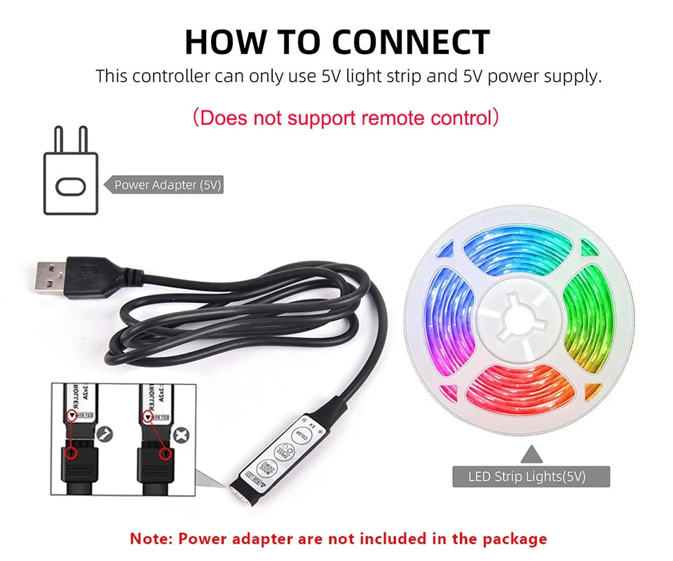Smart Led Lights Strip TV Smart Bedroom Lighting Bluetooth