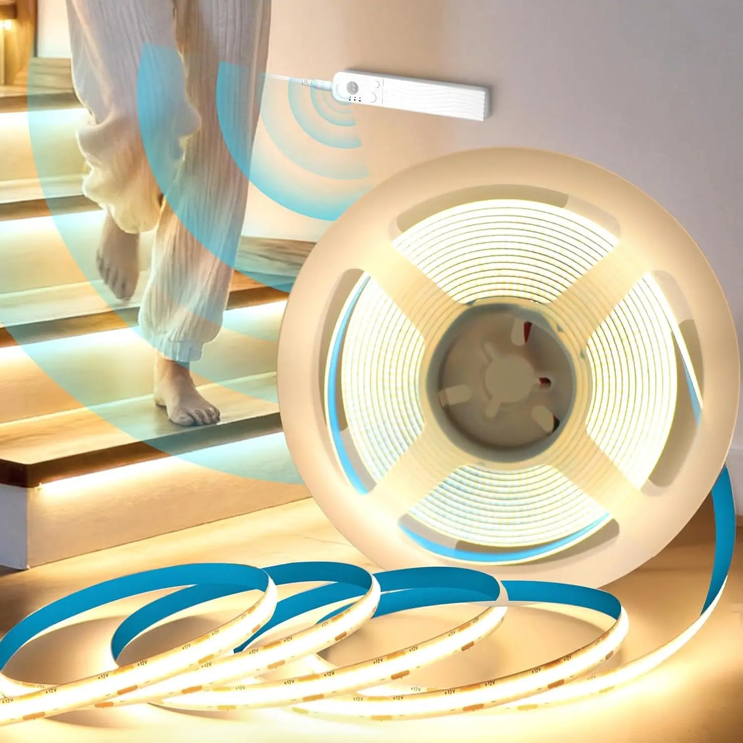 Motion Sensor Led Lights Strip for Stair Closet Under Cabinet Lighting