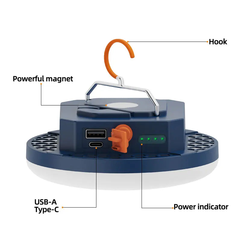 MOSLIGHTING Camping Light Rechargeable Lantern Portable Flashlight