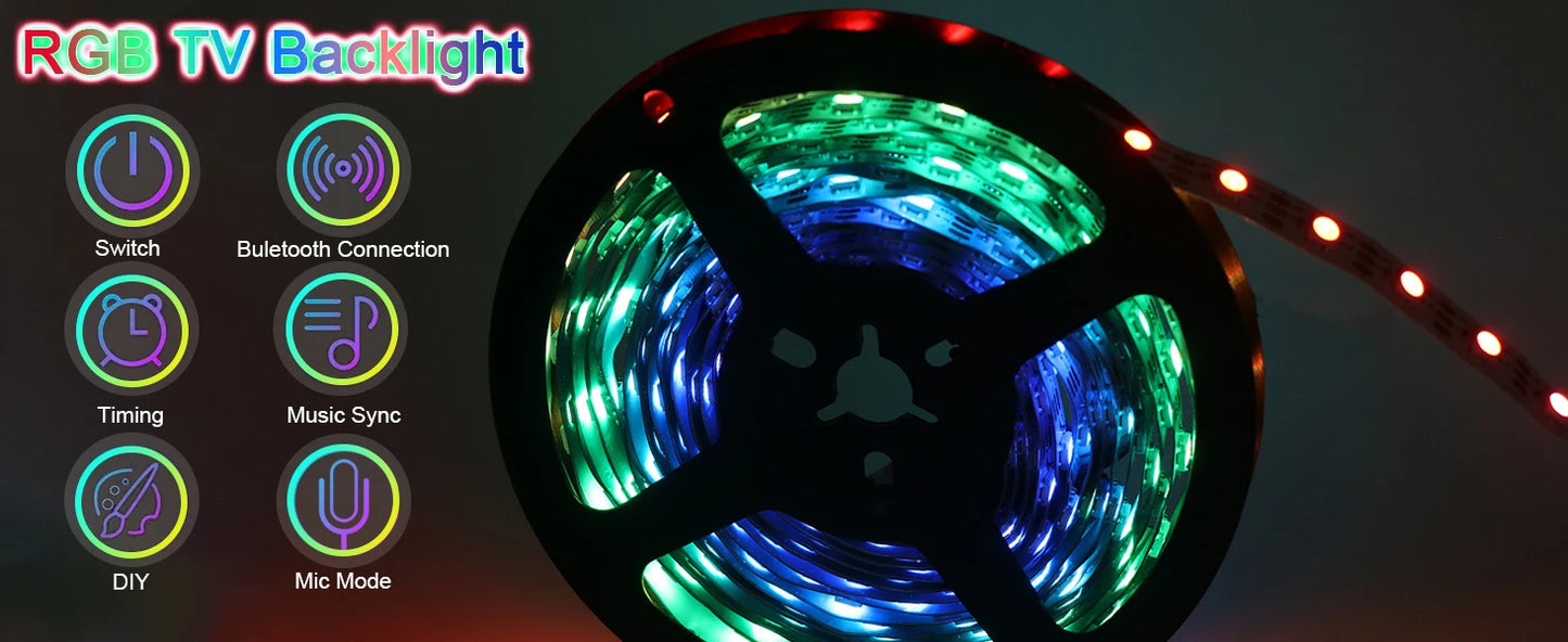 TV Backlight Monitor Display Background Tape Light USB RGB