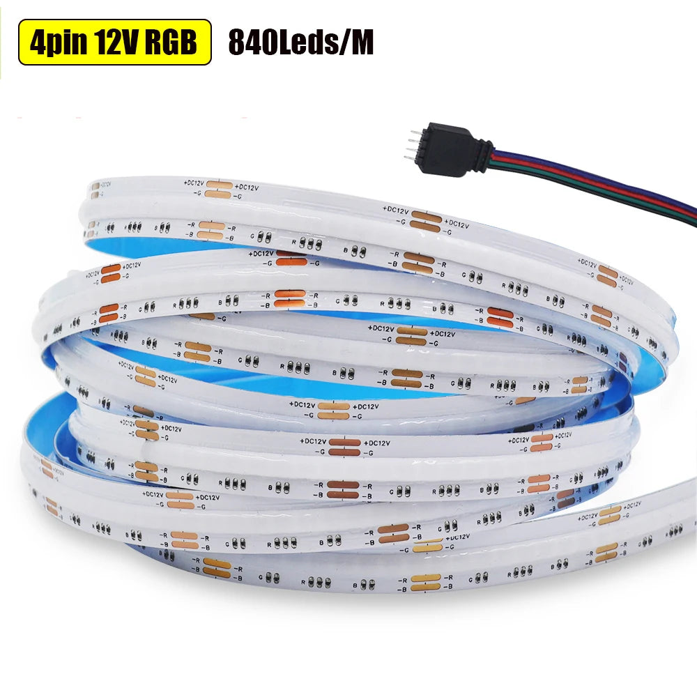DC 12V 24V COB LED Strip RGBCCT High Bright Led Tape Diode