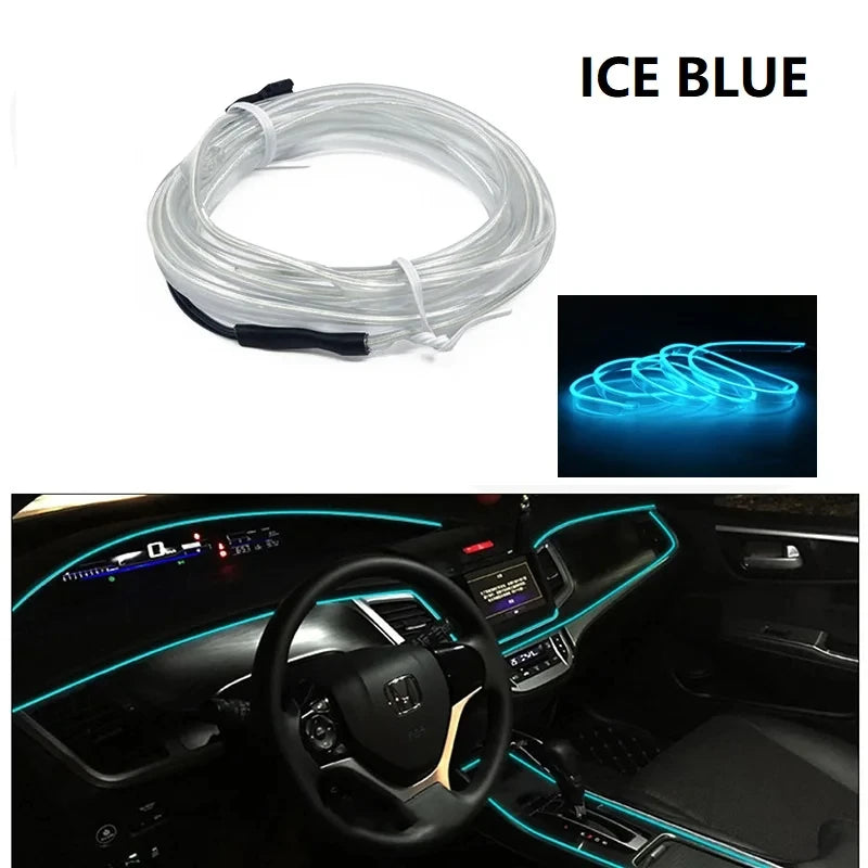 Car Interior Atmosphere Light Strip 5M EL Wiring Decorative
