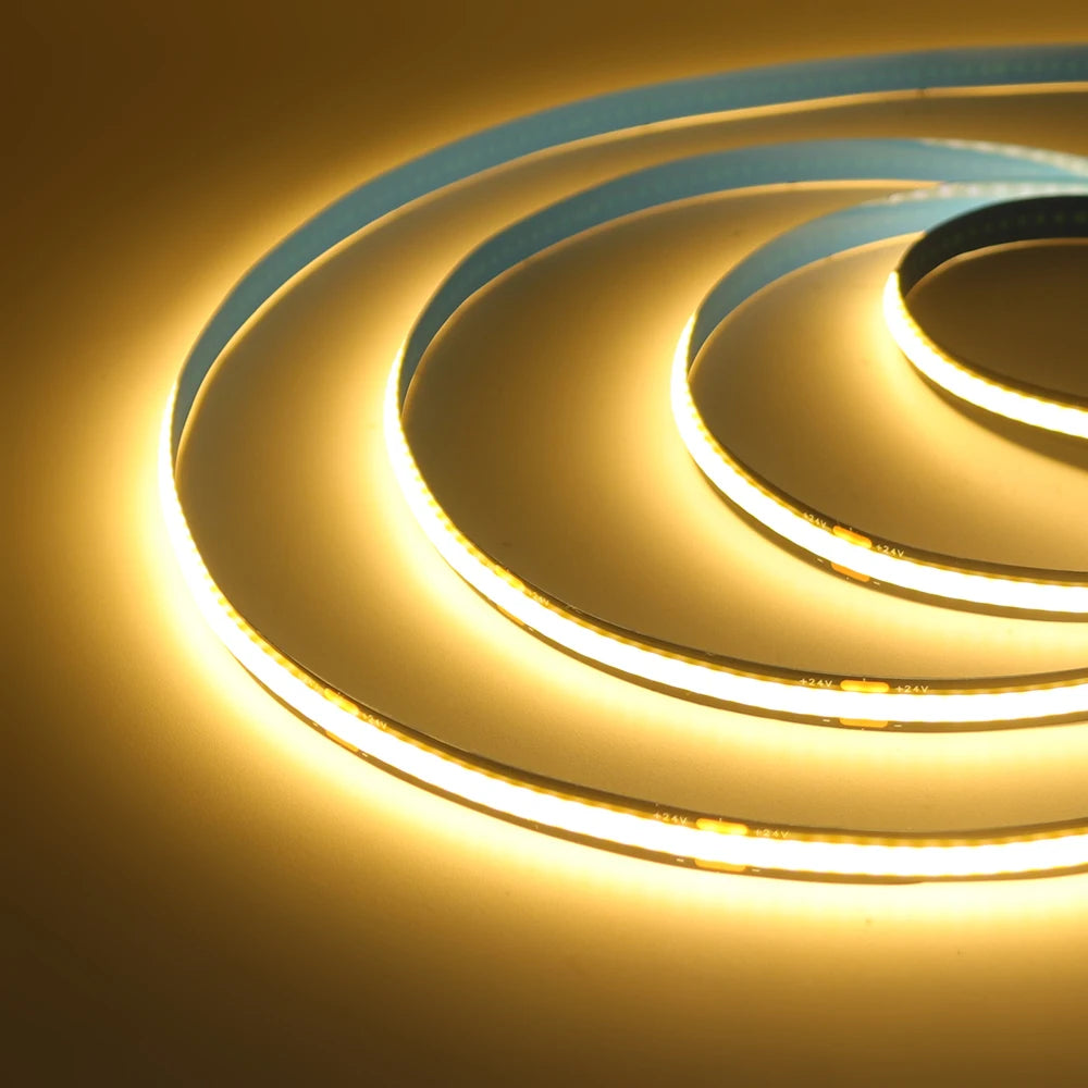 Black PCB COB LED Strip Light High Density Lighting