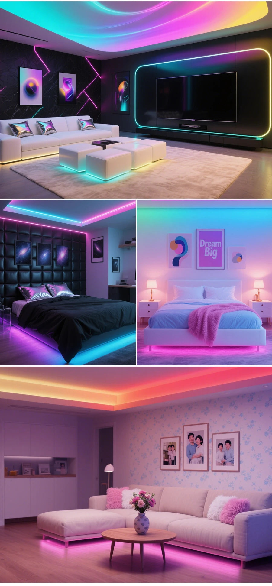 3mm 5mm 5V WS2812B Addressable COB LED Strip