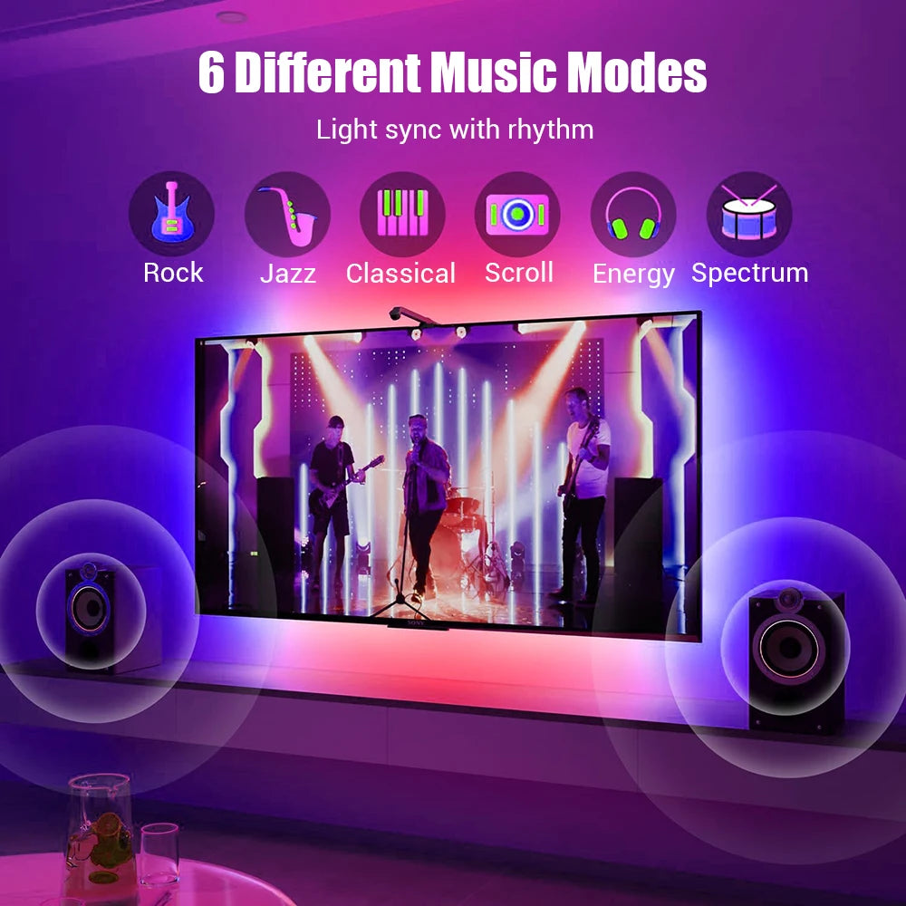 LED TV Led Backlight RGBIC USB Strip Light with AR Color