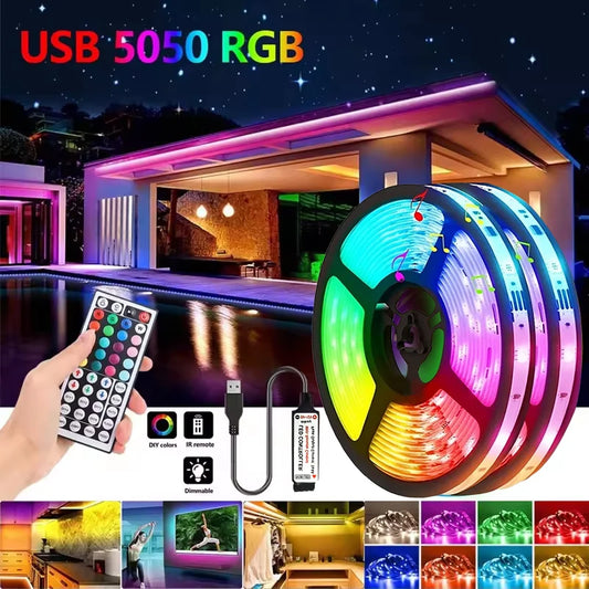 5050 RGB LED strip light with 44 keys remote control light strip