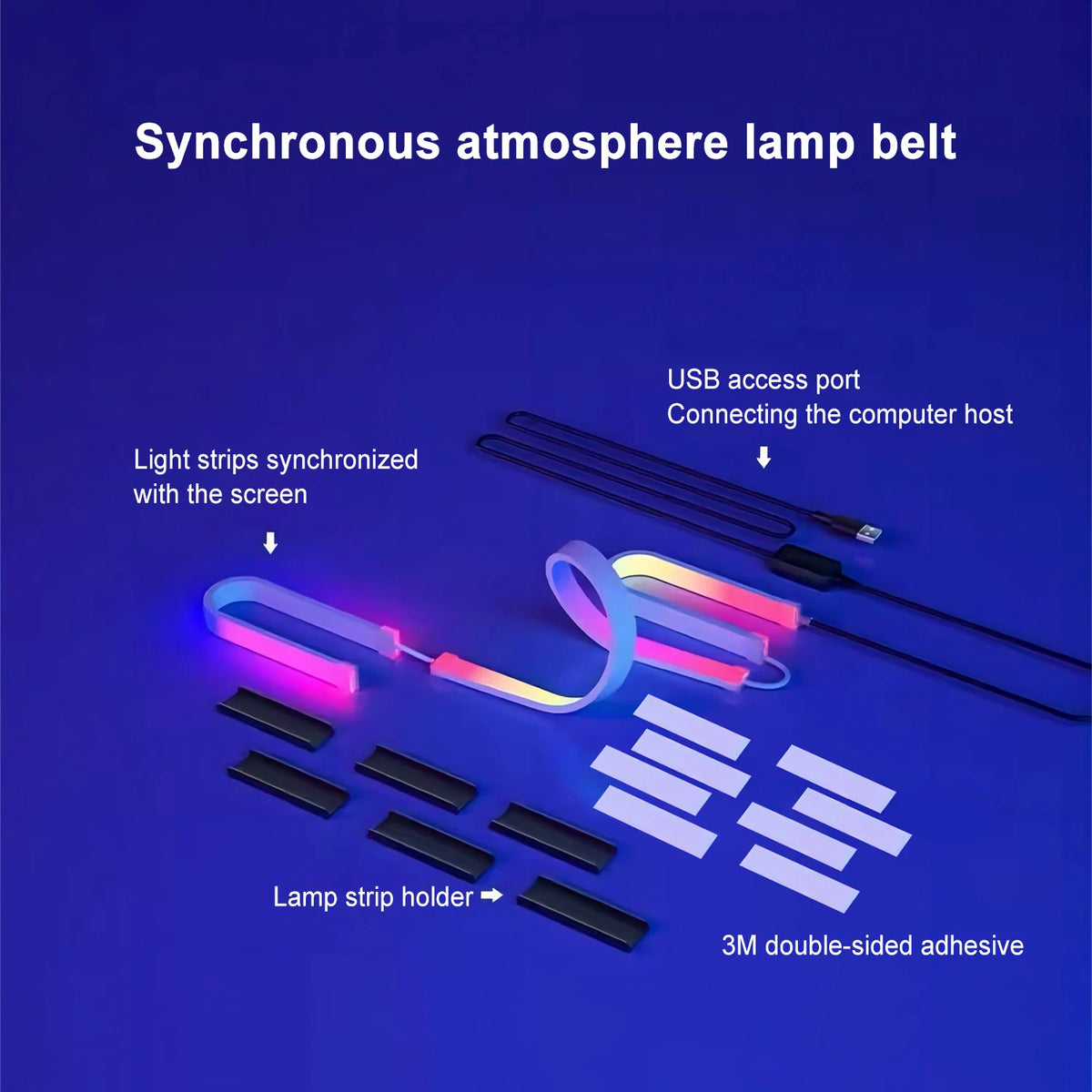 Smart LED Gaming Strip Light Computer Monitor Backlight Sync Strip Light