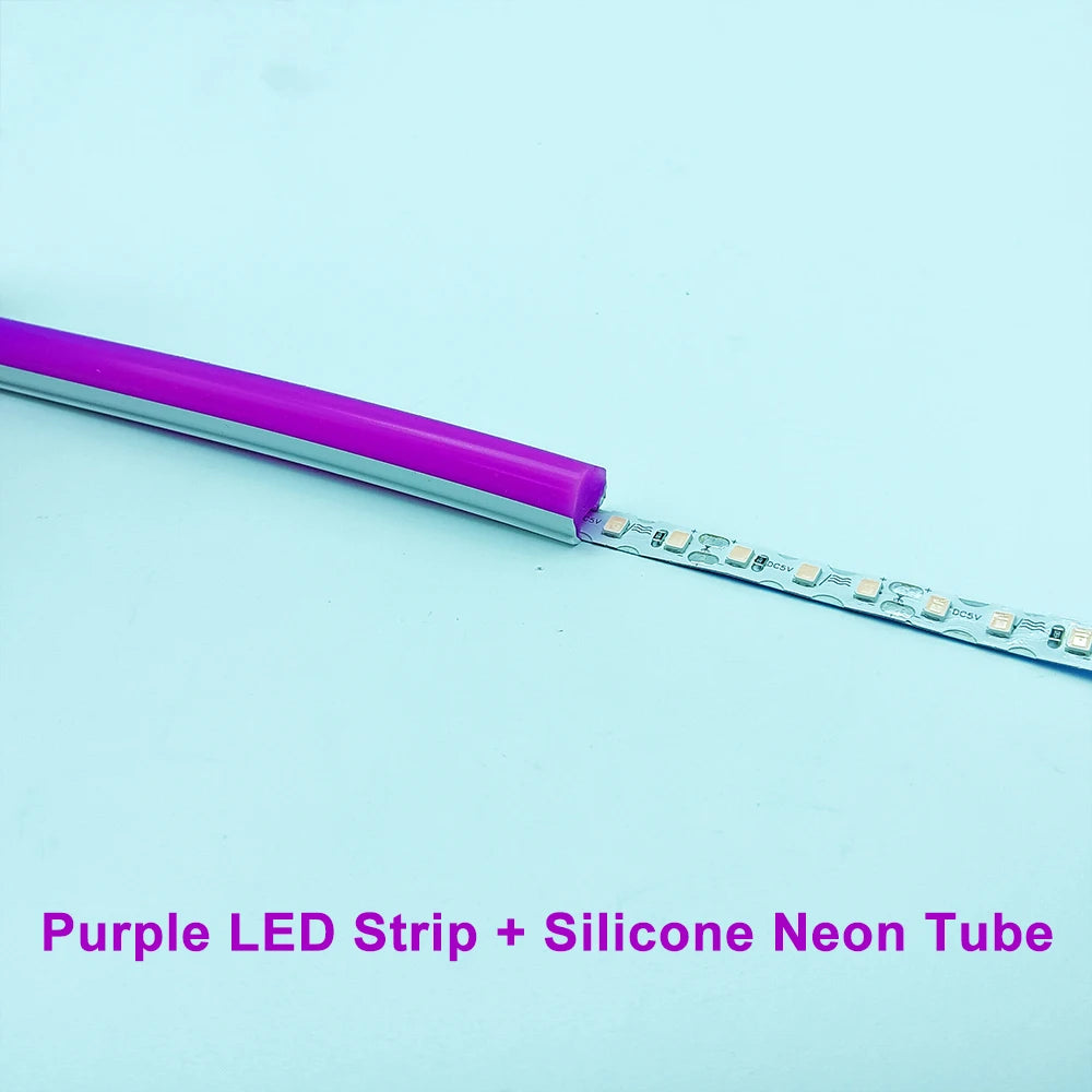 12 Colors DIY Neon Light DC5V S Shape LED Strip Lights
